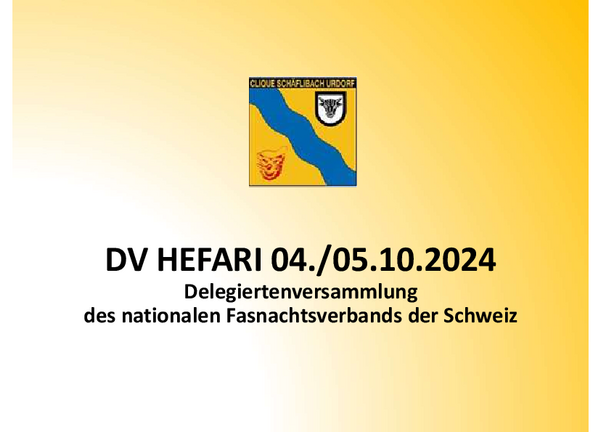 HEFARI DV 2024 - HEFARI DV 2024 in/à/a Urdorf