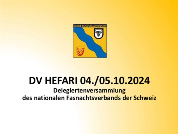 HEFARI DV 2024 - HEFARI DV 2024 in/à/a Urdorf