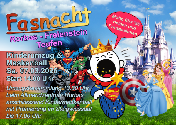 Fako-RFT Rorbas - Kinderumzug / Kindermaskenball